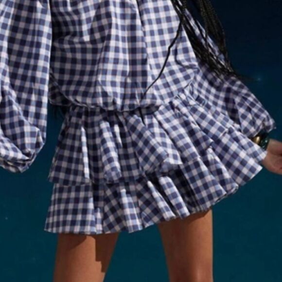 NWT Caroline Constas Reign Skirt Check - Picture 1 of 9